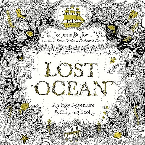 Paradise Clay PGN187 Lost Ocean: An Inky Adventure and Coloring Book - Book