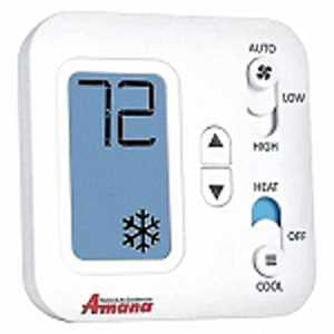 Goodman-Amana PHWT-A100C Thermostat, Wired, 45 to 90 degF, +/-1 degF, 19 to 30 VAC