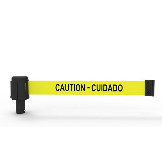 Banner Stakes PL4028 PLUS Yellow "Caution-Cuidado" Banner