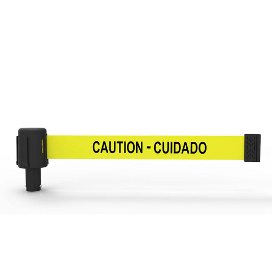 Banner Stakes PL4029 PLUS Yellow "Caution-Cuidado" Banner (Pack of 5)