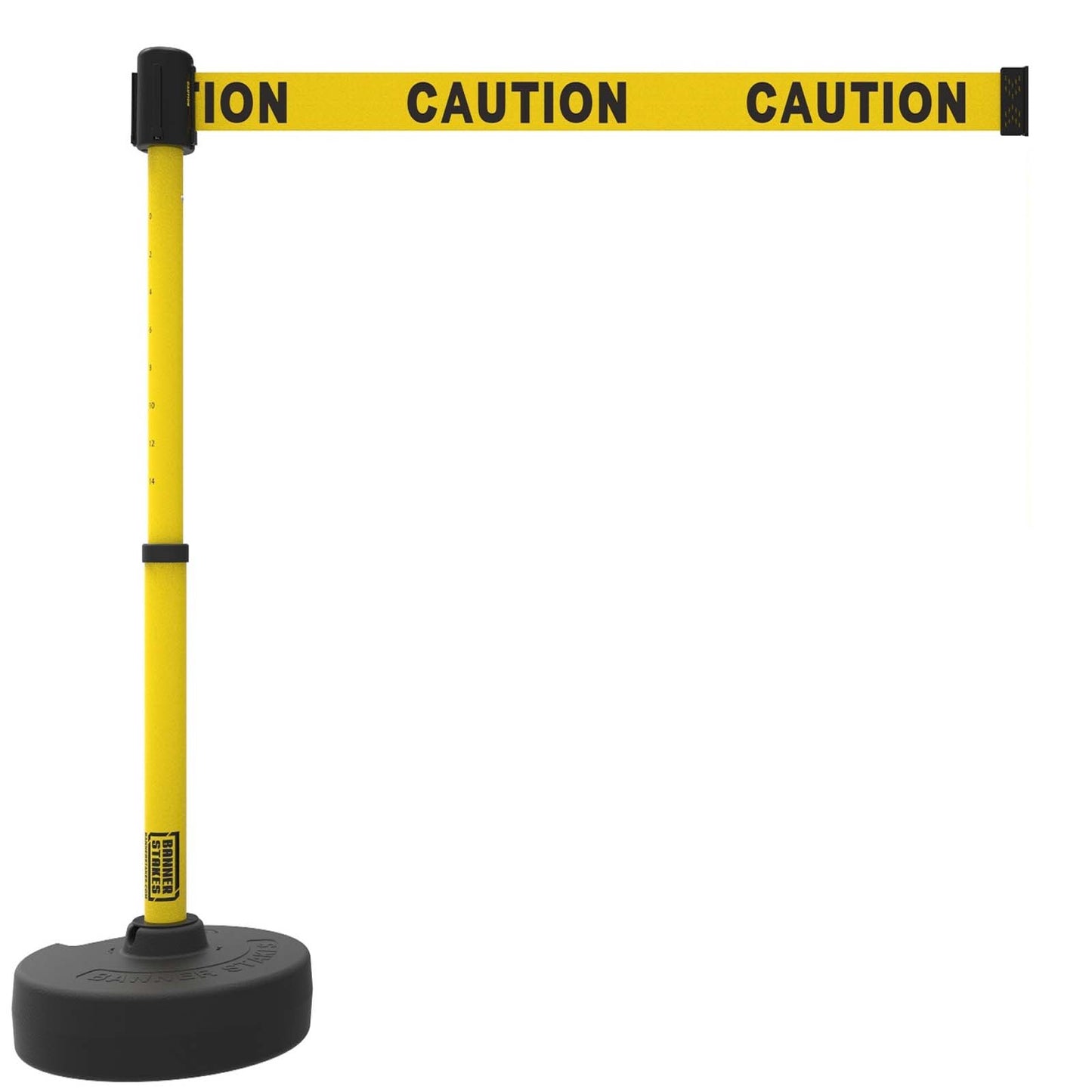 Banner Stakes PL4083 PLUS Barrier Set, Yellow Double-Sided "Caution"