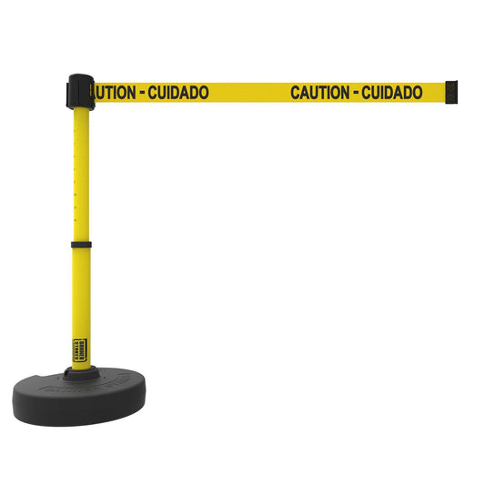 Banner Stakes PL4084 PLUS Barrier Set, Yellow "Caution-Cuidado"