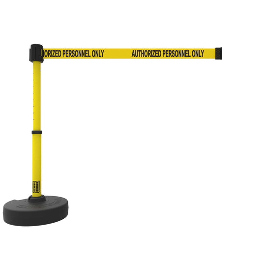 Banner Stakes PL4087 PLUS Barrier Set, Yellow "Authorized Personnel Only"