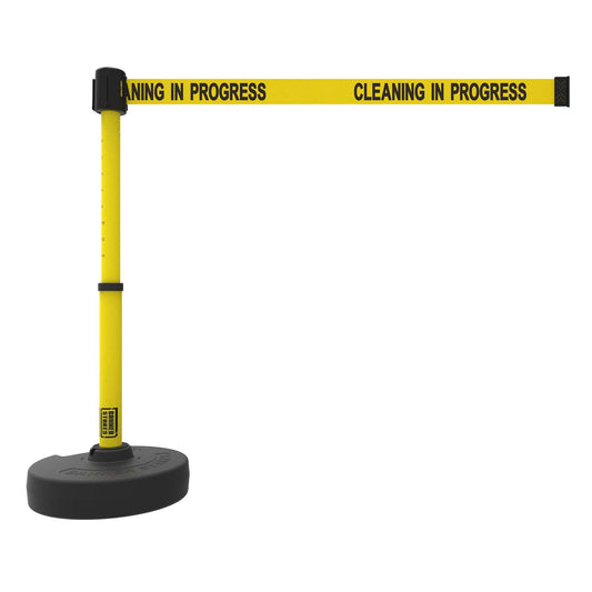 Banner Stakes PL4088 PLUS Barrier Set,Yellow "Cleaning in Progress"