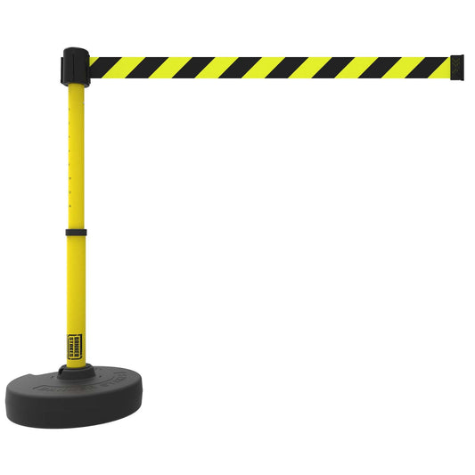 Banner Stakes PL4091 PLUS Barrier Set, Yellow/Black Diagonal Stripe