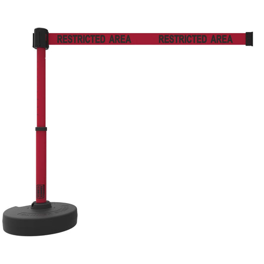 Banner Stakes PL4093 PLUS Barrier Set, Red "Restricted Area"