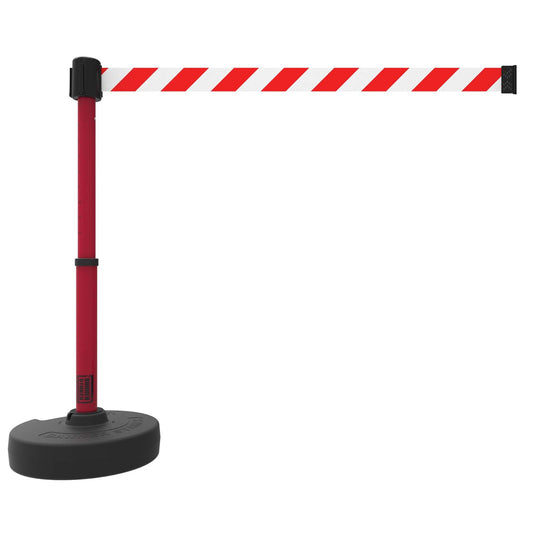 Banner Stakes PL4098 PLUS Barrier Set, Red/White Diagonal Stripe