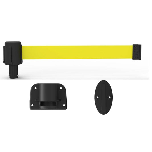 Banner Stakes PL4124 PLUS Wall Mount System - Blank Yellow Banner