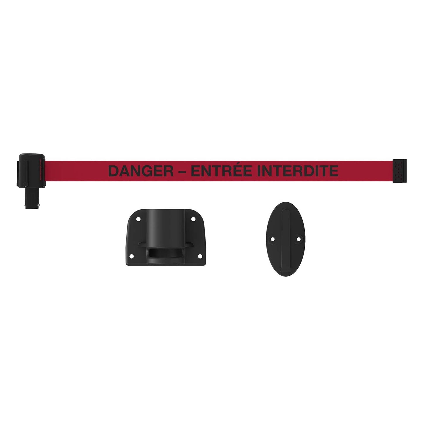 Banner Stakes PL4149 PLUS Wall Mount System, Red "Danger - Entrée Interdite"