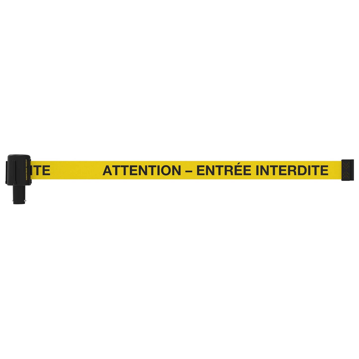 Banner Stakes PL4150 PLUS Yellow "Attention - Entrée Interdite" Banner