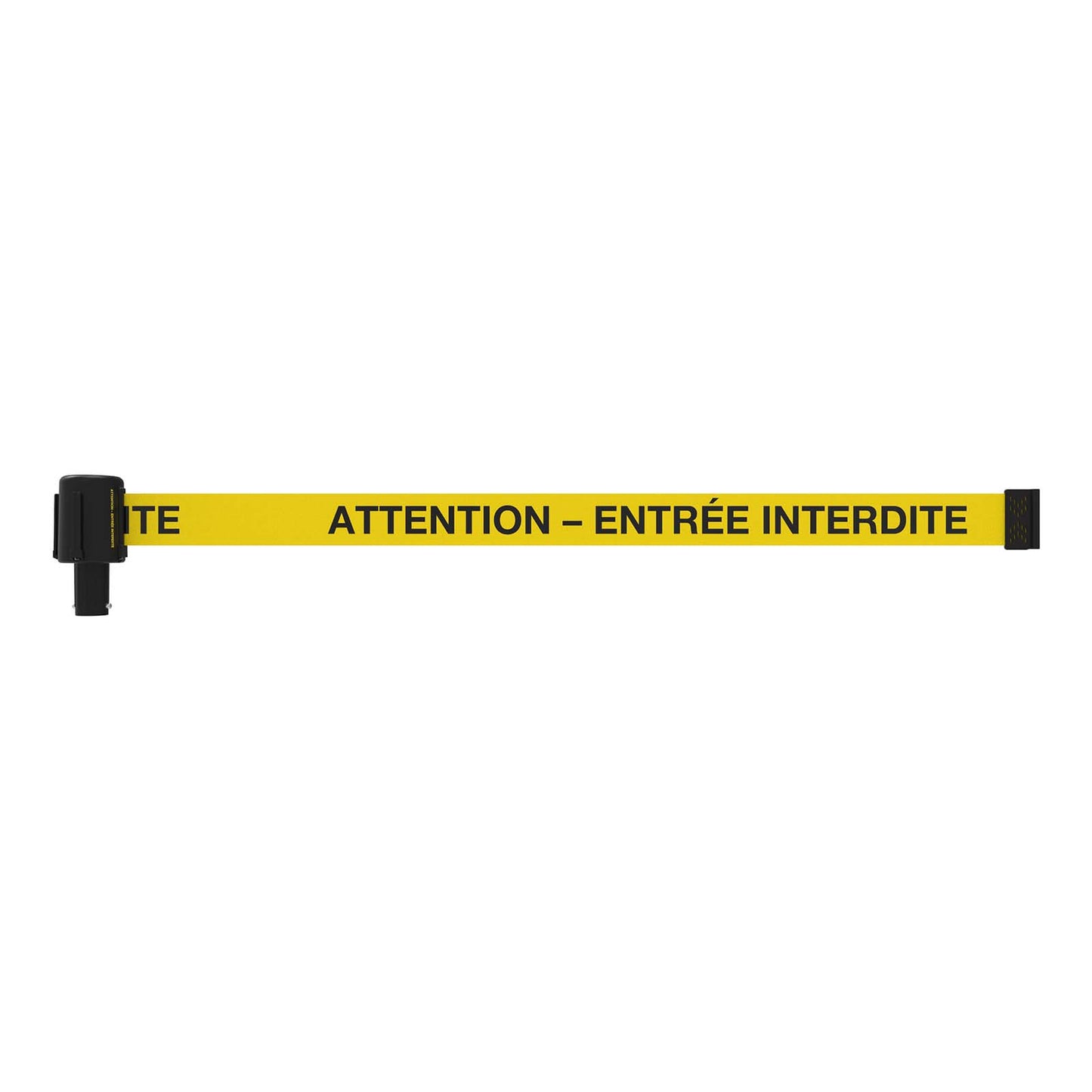 Banner Stakes PL4151 PLUS Yellow "Attention - Entrée Interdite" Banner (Pack of 5)