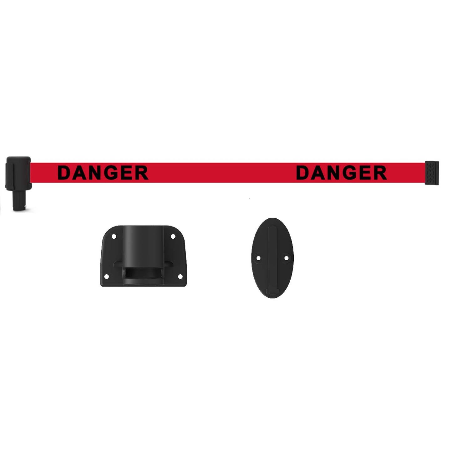 Banner Stakes PL4163-DS PLUS Wall Mount System, Red Double-Sided "DANGER" Banner