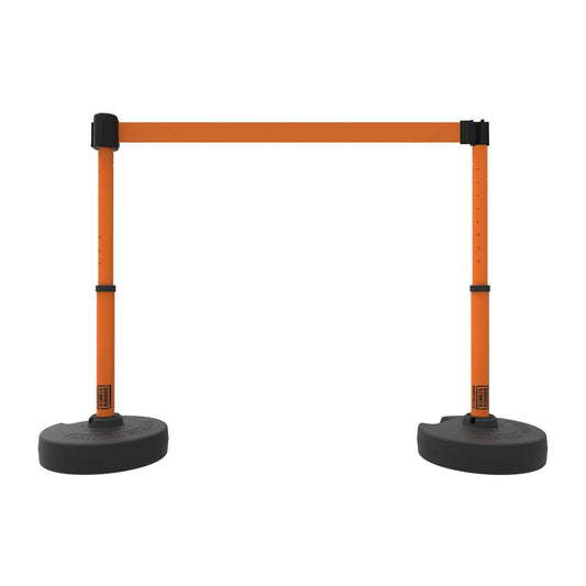 Banner Stakes PL4203 PLUS Barrier Set X2, Blank Orange Banner