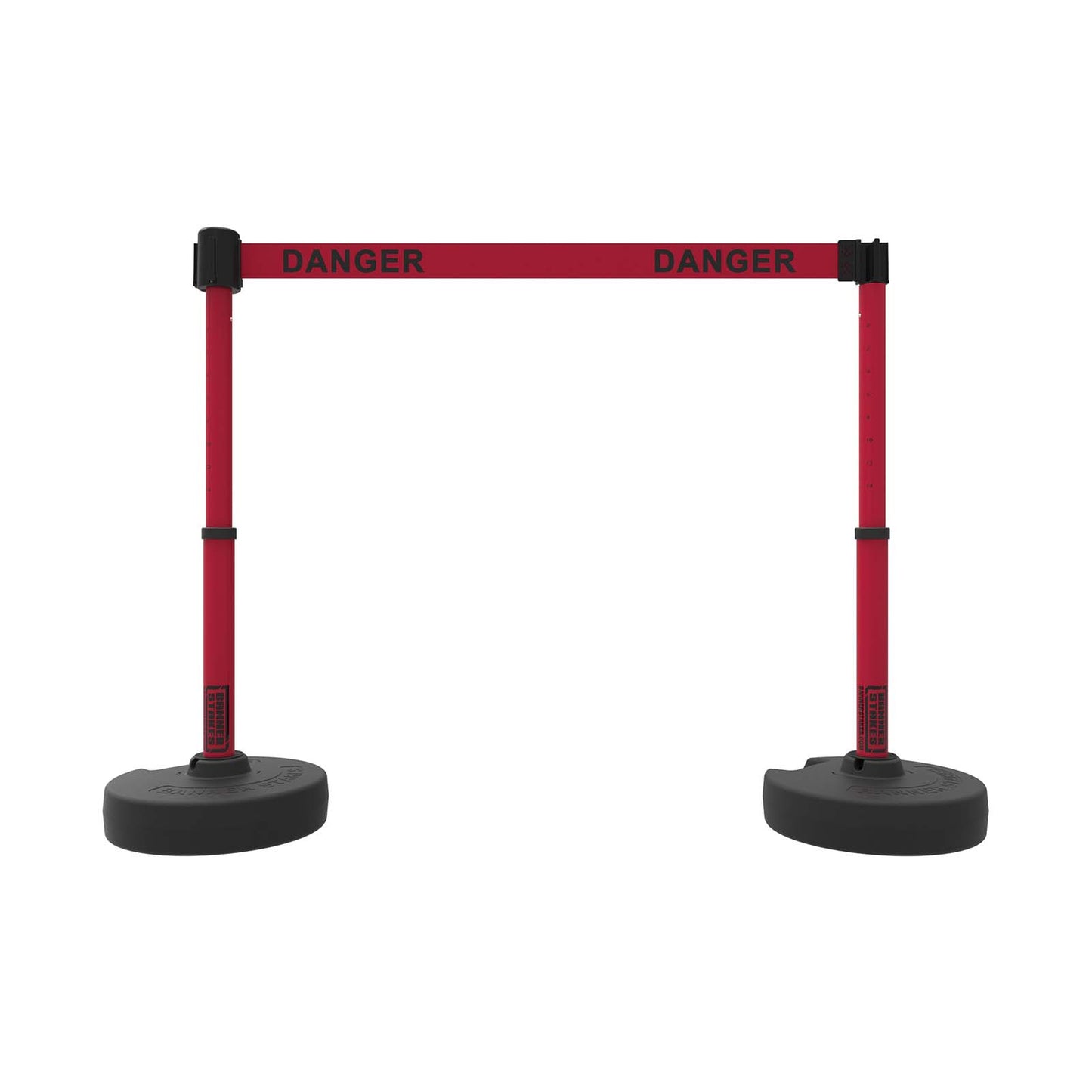 Banner Stakes PL4264 PLUS Barrier Set X2, Red Double-Sided "DANGER" Banner