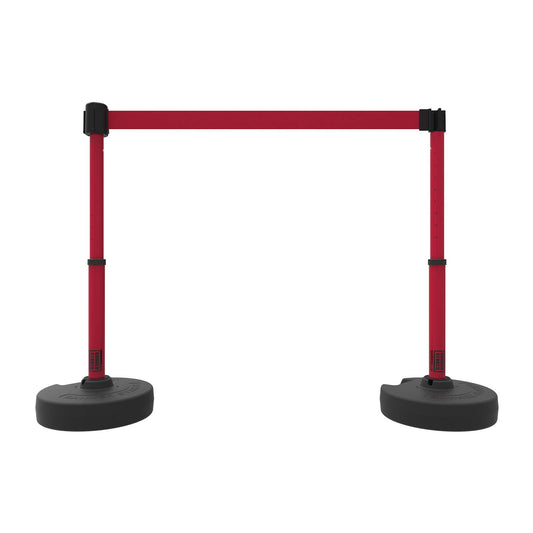 Banner Stakes PL4299 PLUS Barrier Set X2, Blank Red Banner