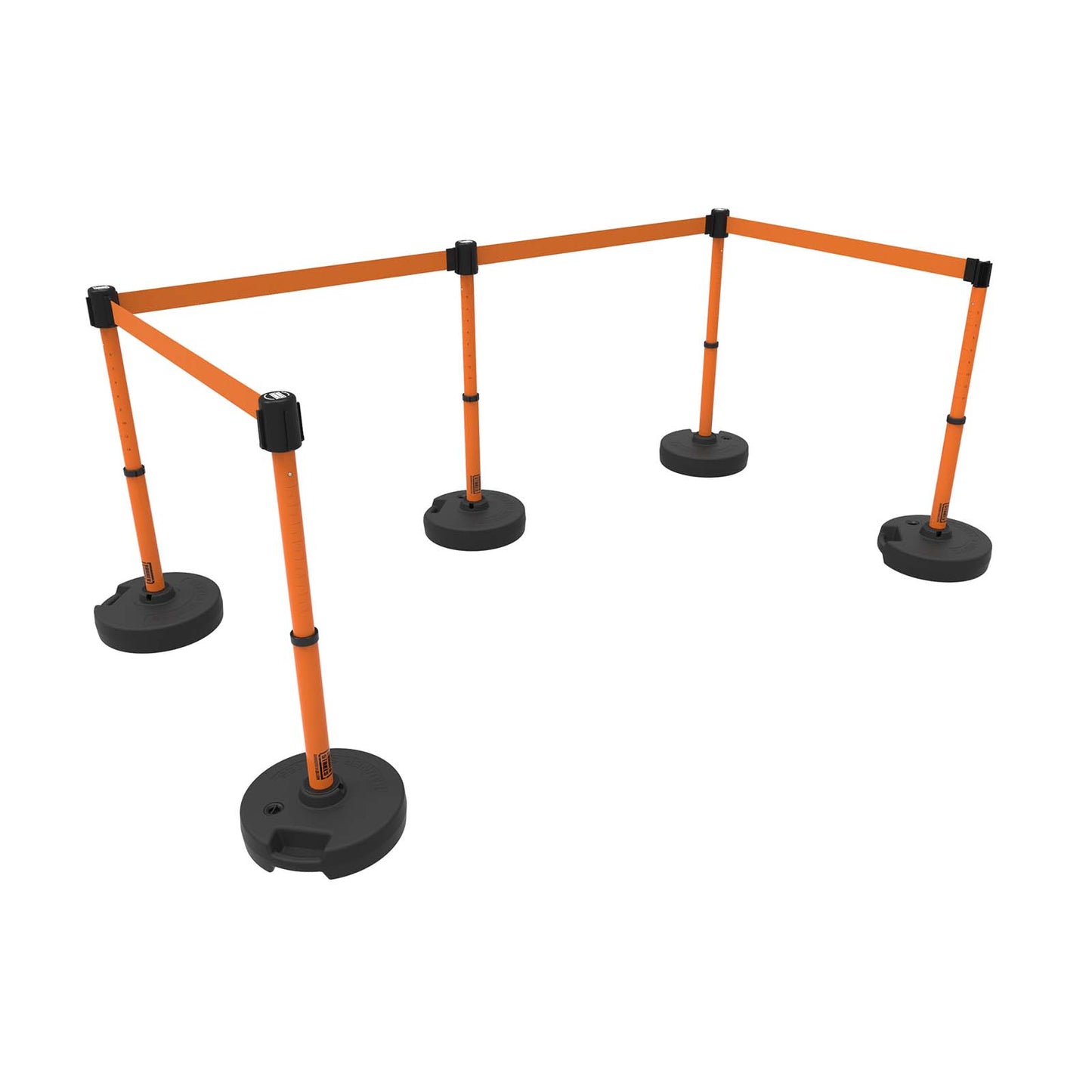 Banner Stakes PL4503 PLUS Barrier Set X5, Blank Orange Banner