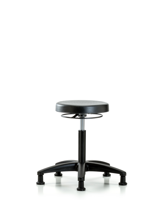 Blue Ridge Ergonomics PMBSO-RG-NF-RG Polyurethane Stool - Medium Bench Height with Stationary Glides