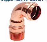 Everflow PMNL0114 1.25 Copper Elbow 90º, P x MPT, 1-1/4'' x 1-1/4''