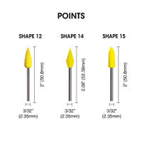 Dedeco 1060 Sunburst Point 3/32 Diamond Tan 400 Grit Size Shape 15 1/Unit