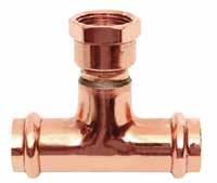 Everflow PPFT0001 1 Copper Tee, P x P x FPT, 1'' x 1" x 1''