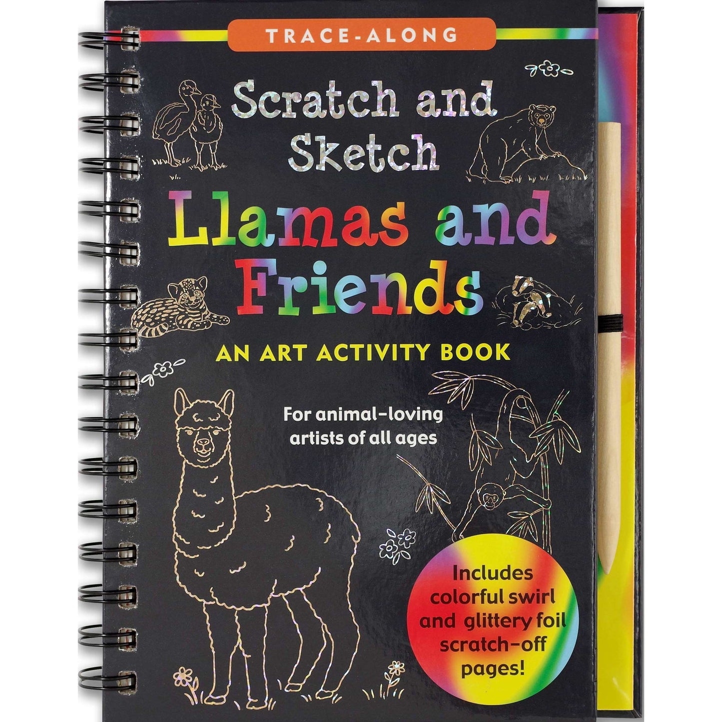 Paradise Clay PPP058 Llamas & Friends Scratch & Sketch - Book