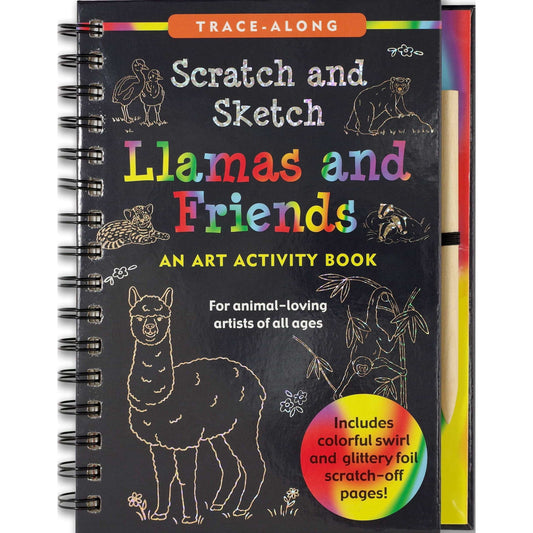 Paradise Clay PPP058 Llamas & Friends Scratch & Sketch - Book