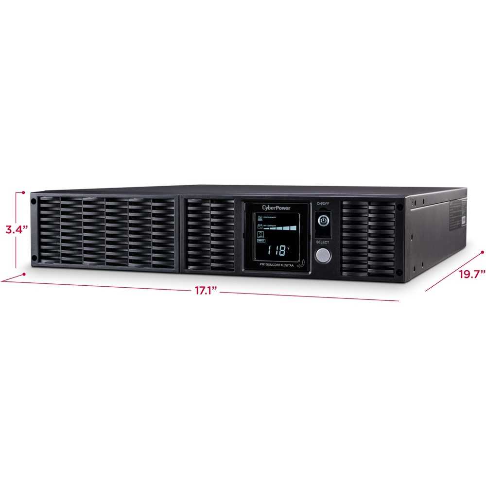 CyberPower PR1500RTXL2UTAA TAA Compliant UPS Systems - 1500VA/1500W, NEMA 5-15P, 2U, Rack / Tower, Sine Wave, 8 Outlets, LCD, PowerPanel® Business, $400000 CEG, 3YR Warranty