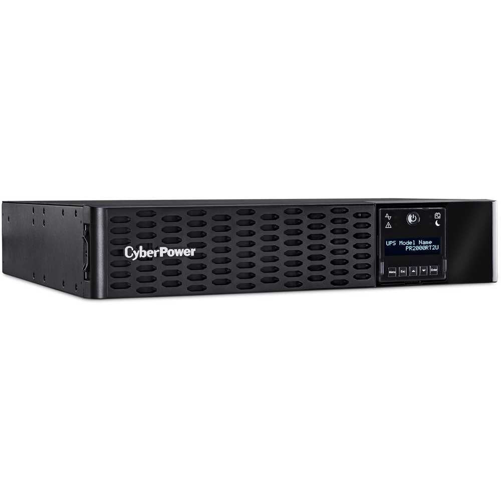 CyberPower PR2000RT2UN New Smart App Sinewave UPS Systems - 2000VA/2000W, 120 VAC, NEMA 5-20P, 2U, Rack / Tower, Sine Wave, 8 Outlets, LCD, PowerPanel® Business, $400000 CEG, 3YR Warranty