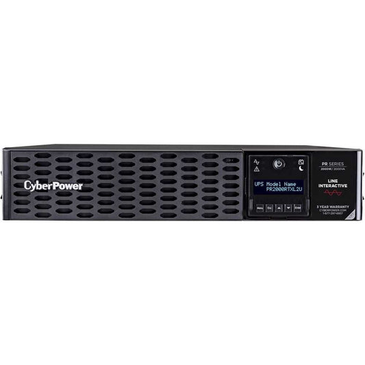 CyberPower PR2000RTXL2UTAA TAA Compliant UPS Systems - 2000VA/2000W, 120 VAC, NEMA 5-20P, 2U, Rack / Tower, Sine Wave, 8 Outlets, LCD, PowerPanel® Business, $400000 CEG, 3YR Warranty