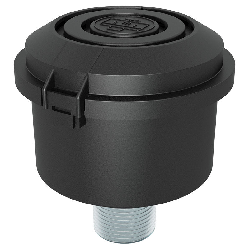 Solberg PS-07-075 Inlet Filter Silencer – 3/4" NPT, Polyester Element, 5 Micron, Compact Noise Reduction Filter