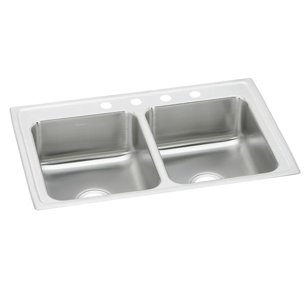 Elkay PSR3319 Celebrity® Stainless Steel 33" x 19-1/2" x 7-1/8" Equal Double Bowl Drop-in Sink