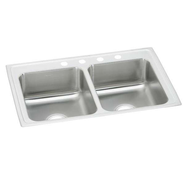 Elkay PSR3321 Celebrity® Stainless Steel 33" x 21-1/4" x 7-1/2" Equal Double Bowl Drop-in Sink