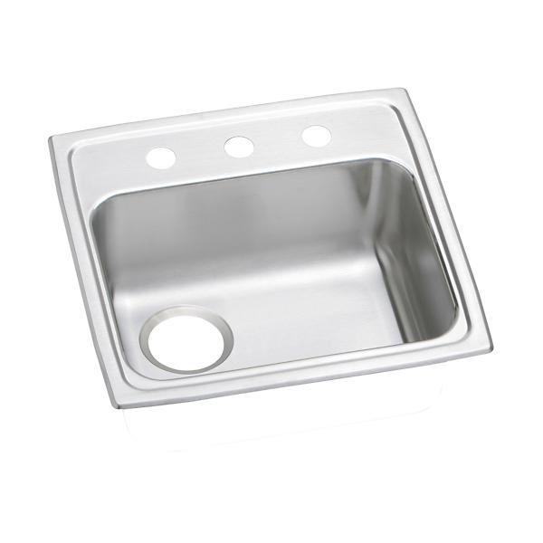 Elkay PSRADQ191955L Celebrity® Stainless Steel 19-1/2" x 19" x 5-1/2" Single Bowl Drop-in ADA Sink with Quick-clip and Left Drain
