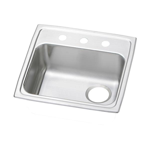 Elkay PSRADQ191955R Celebrity® Stainless Steel 19-1/2" x 19" x 5-1/2" Single Bowl Drop-in ADA Sink with Quick-clip and Right Drain