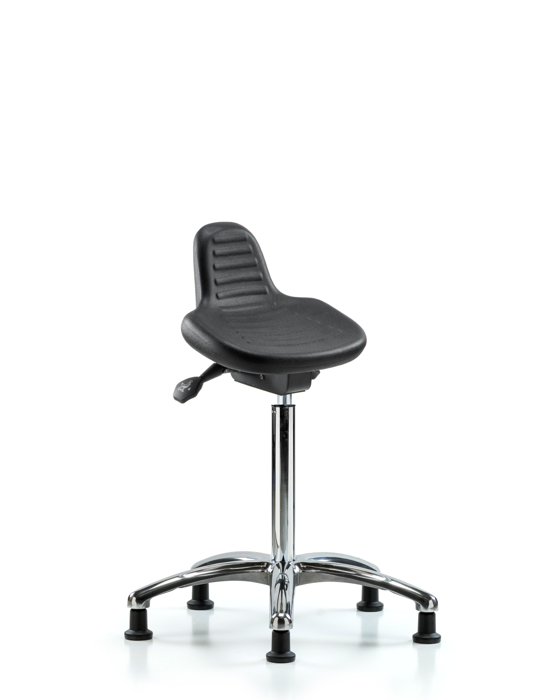 Blue Ridge Ergonomics PSTSS-CR-NF-RG Polyurethane Sit-Stand Chrome - Standing Height