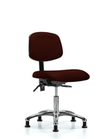 Blue Ridge Ergonomics NCR-VDHCH-CR-T1-A0-RG-8569 Class 100 Vinyl Clean Room Chair - Desk Height with Seat Tilt & Stationary Glides in Burgundy Trailblazer™ Vinyl