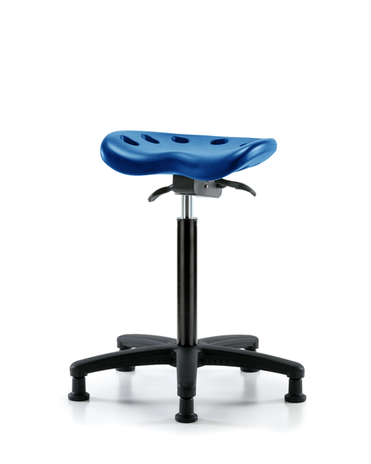 Blue Ridge Ergonomics PTHBST-RG-NF-RG-BLU Polyurethane Tractor Sit-Stand in Blue Polyurethane