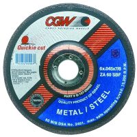 CGW ABRASIVES 45098 6X.045X7/8- T27- A60-T-Bf Super Quickie