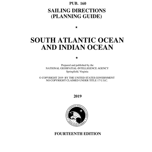 Paradise Clay IHP_PUB160 PUB. 160 Sailing Directions Planning Guide: South Atlantic Ocean and Indian Ocean (CURRENT EDITION) - Book