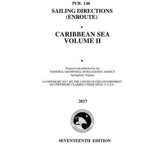 Paradise Clay IHP_PUB148 Pub. 148 Sailing Directions Enroute: Caribbean Sea Volume 2 (CURRENT EDITION) - Book