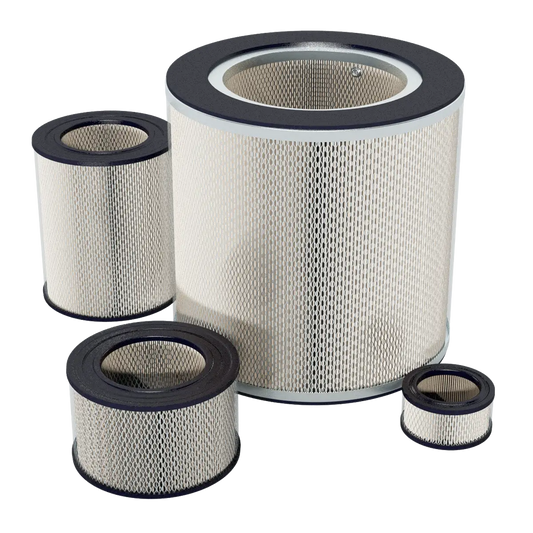 Solberg 390 Replacement Filter Element – 2 Micron Paper Intake Cartridge, High-Flow Vacuum Pump Air Filter (Industrial Series)