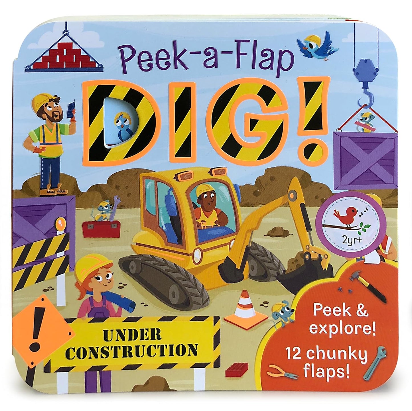 Paradise Clay CDP028 Peek-a-Flap Dig! - Board Book