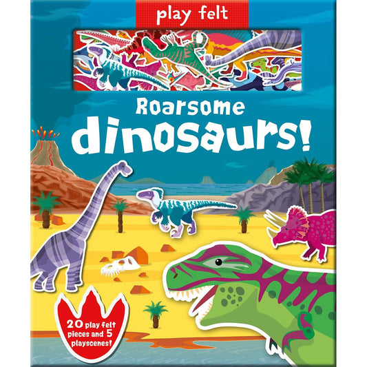 Paradise Clay IPS355 Play Felt Roarsome Dinosaurs! - Book