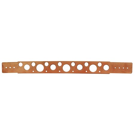Jones Stephens B00006 1-2" - 1" x 20" Extruded Hole Copper Plated Bracket, Box of 50