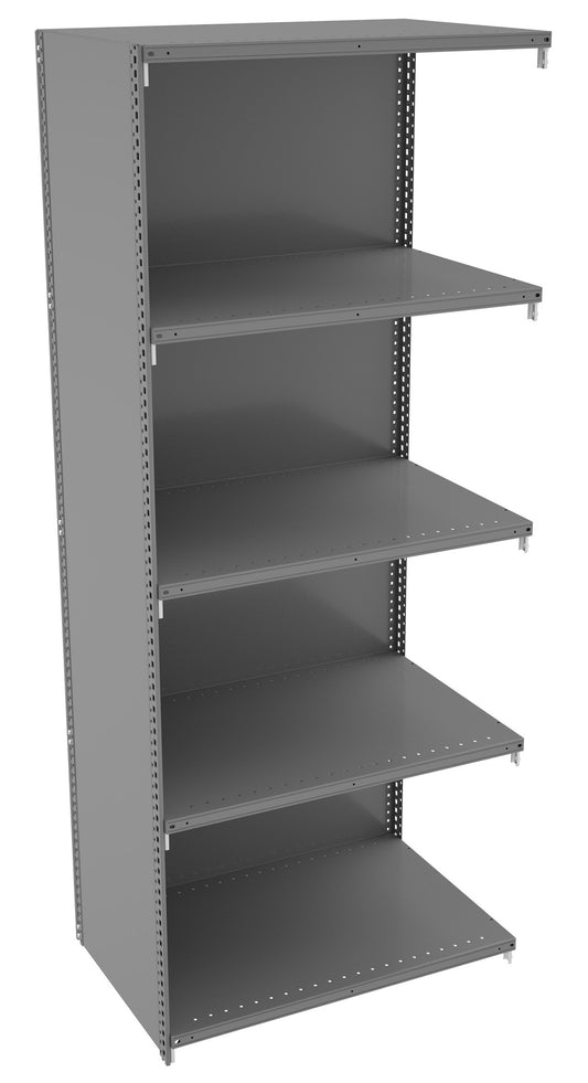 Tennsco QC5-3624AB 5 Shelf Q-Line Shelving Closed Adder Unit - 22 Gauge