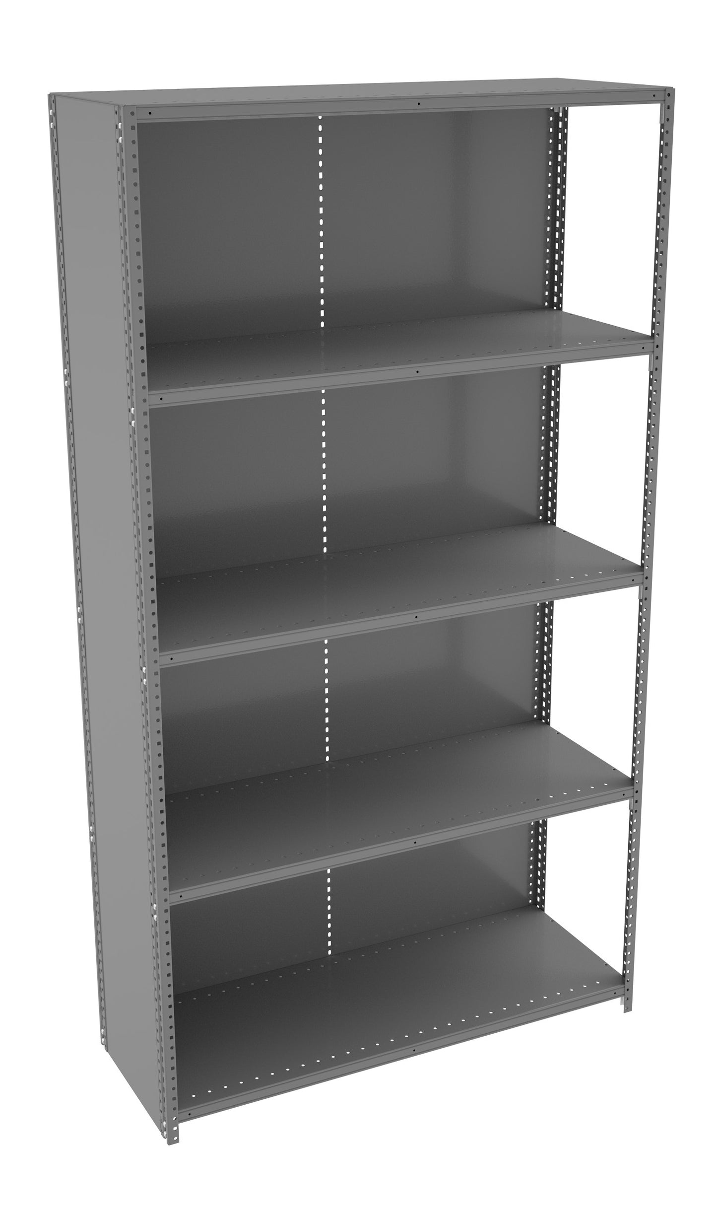 Tennsco QC5-4818A 5 Shelf Q-Line Shelving Closed Adder Unit - 22 Gauge