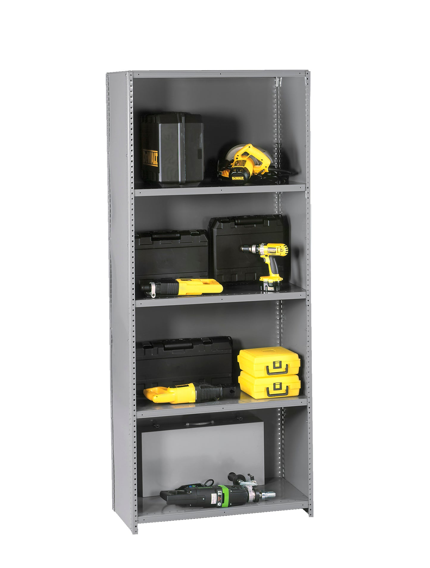 Tennsco QC5-4818S 5 Shelf Q-Line Shelving Closed Starter Unit - 22 Gauge