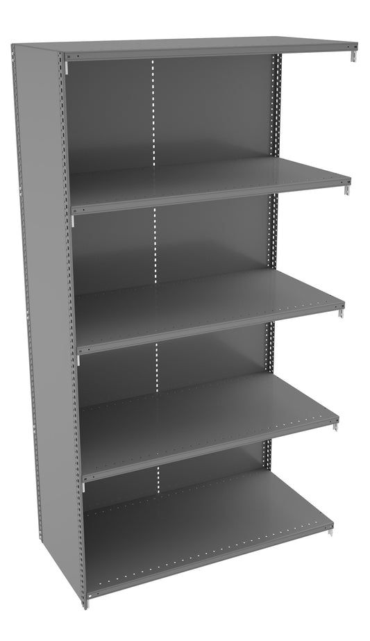 Tennsco QC5-4824AB 5 Shelf Q-Line Shelving Closed Adder Unit - 22 Gauge