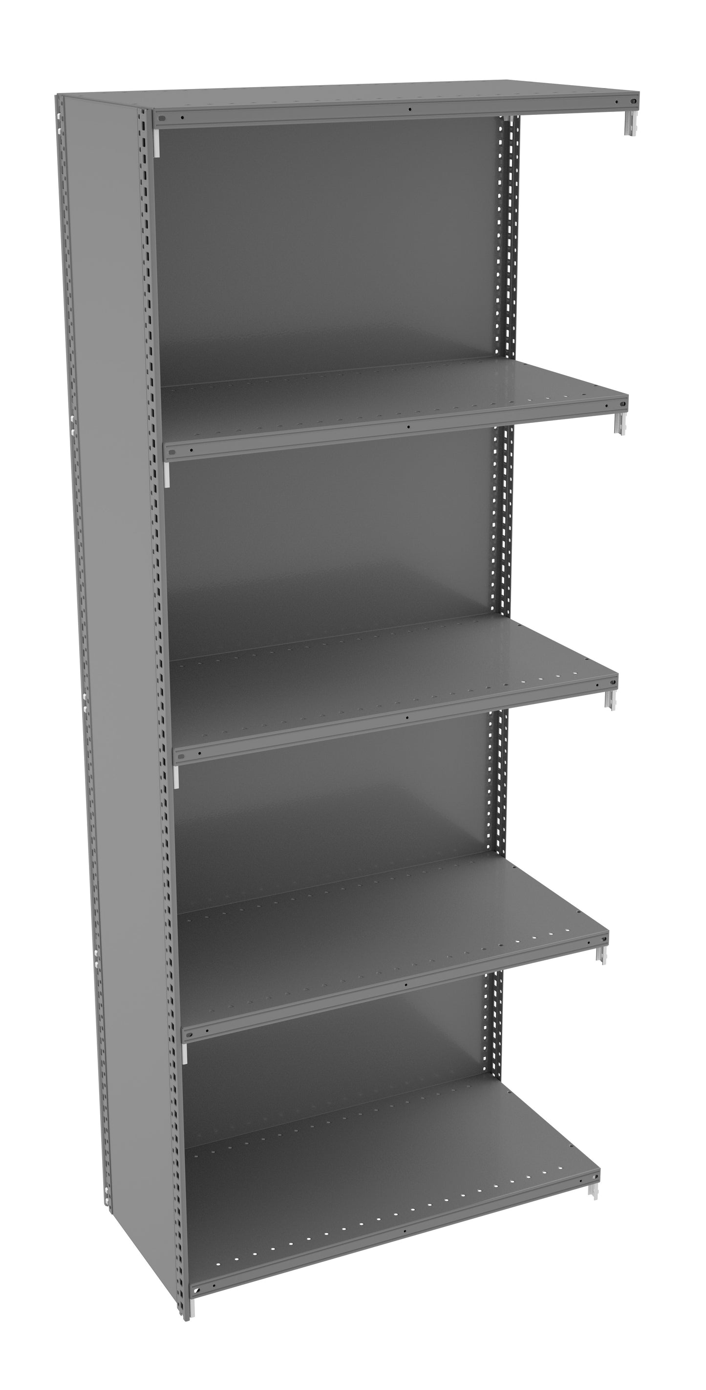 Tennsco QCH5-3618AB 5 Shelf Q-Line Shelving Closed Adder Unit - 20 Gauge
