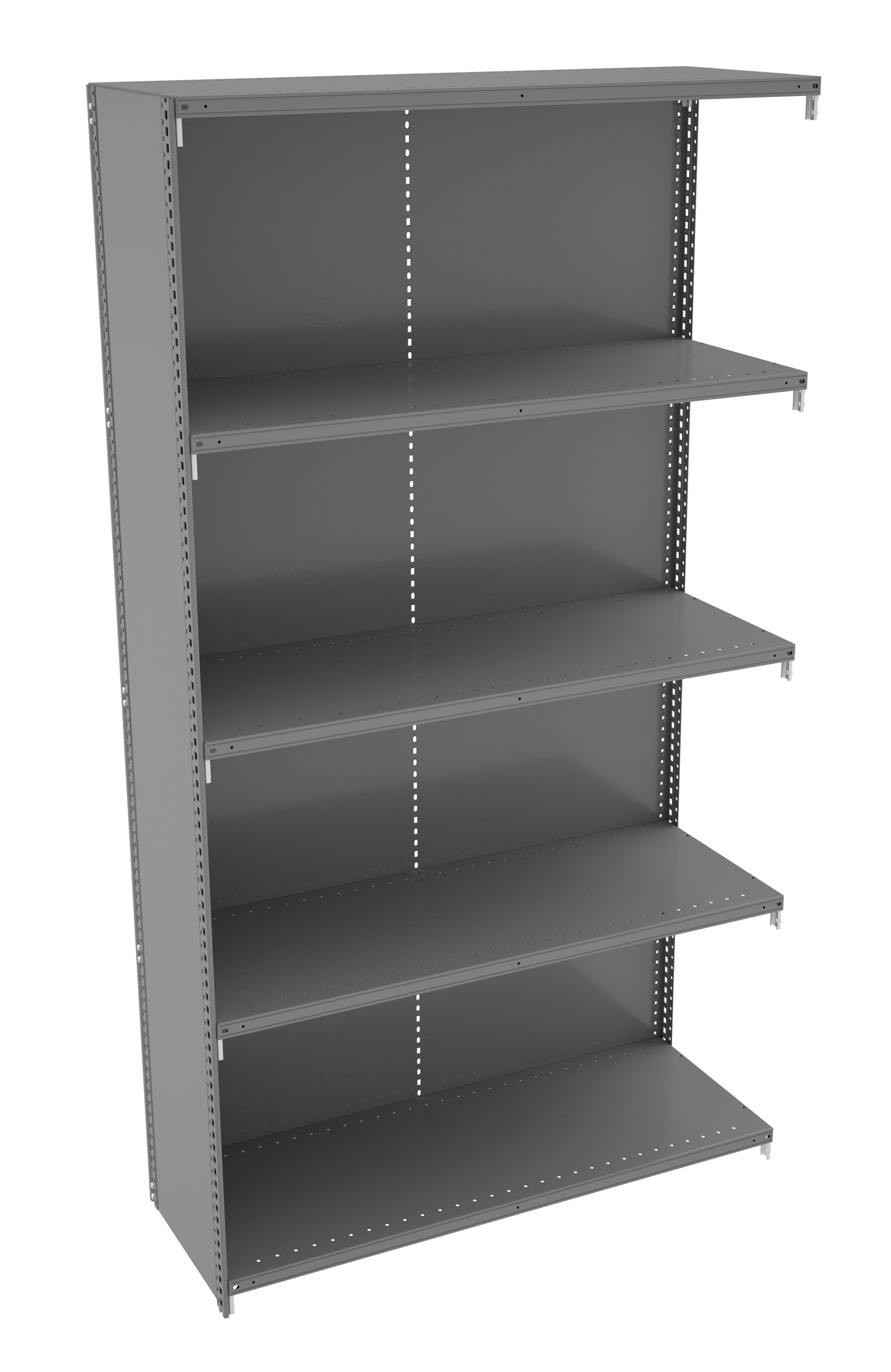 Tennsco QCH5-4818AB 5 Shelf Q-Line Shelving Closed Adder Unit - 20 Gauge